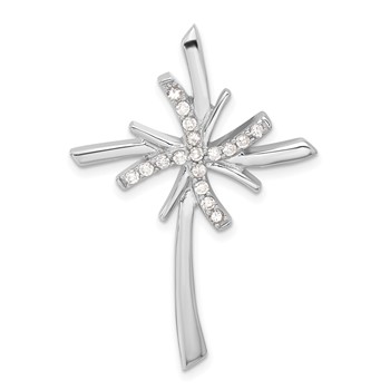 Sterling Silver CZ Cross Pendant