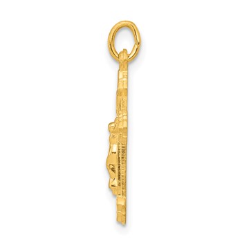 Sterling Silver & 24k Gold -plated INRI Crucifix Charm — alternate view