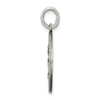 Sterling Silver Antiqued Holy Family Medal — alternate view