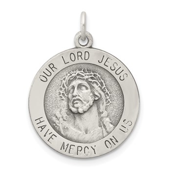 Sterling Silver Antiqued Ecce Homo Medal