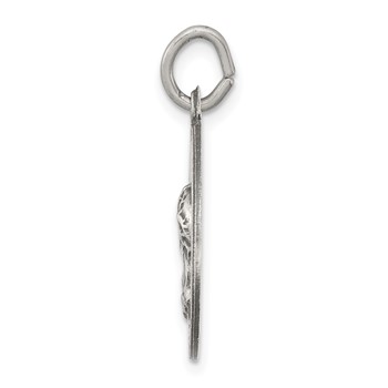 Sterling Silver Antiqued Jesus Have Mercy Medal — alternate view