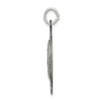 Sterling Silver Antiqued Miraculous Medal — alternate view