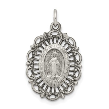 Sterling Silver Antiqued Miraculous Medal