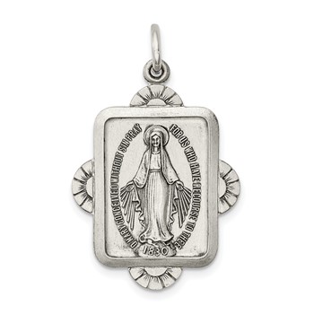 Sterling Silver Antiqued Miraculous Medal
