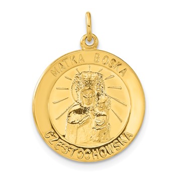 Sterling Silver & 24k Gold-plated Matka Boska Medal Pendant