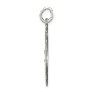 Sterling Silver Antiqued Saint Christopher Medal — alternate view