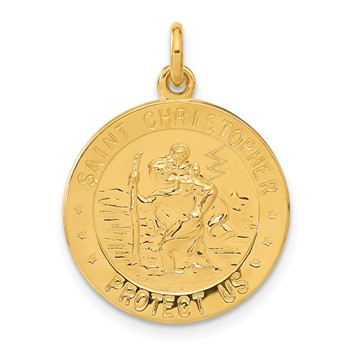 Sterling Silver 24k Gold-plated Basketball St. Christopher Medal Pendant