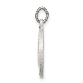 Sterling Silver Antiqued Saint Francis of Assisi Medal — alternate view