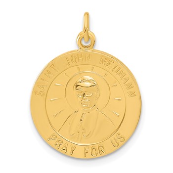 Sterling Silver 24k Gold-plated St. John Neuman Medal