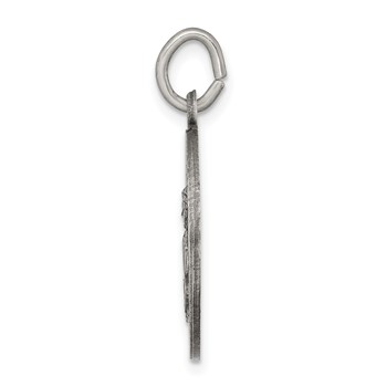 Sterling Silver Antiqued Saint Gabriel Medal — alternate view