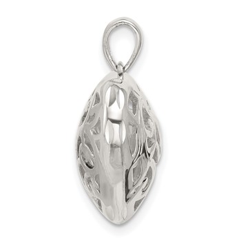 Sterling Silver Filigree Heart Pendant — alternate view