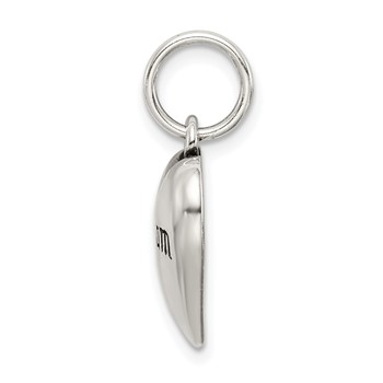 Sterling Silver Antiqued Dream Heart Pendant — alternate view