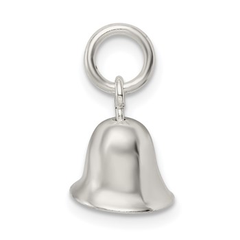 Sterling Silver Moveable Bell Charm — alternate view