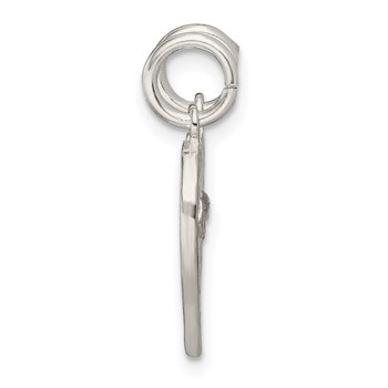 Sterling Silver Best Friends 2-piece break apart Heart Charm — alternate view