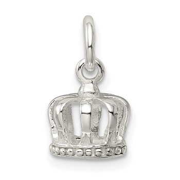 Sterling Silver Crown Charm