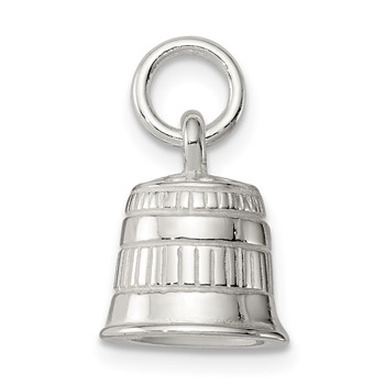Sterling Silver Thimble Charm — alternate view
