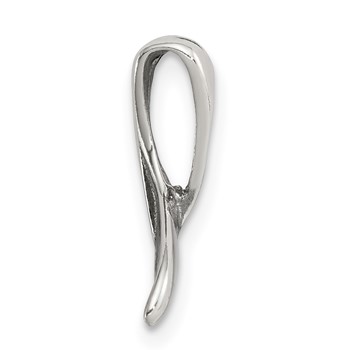 Sterling Silver Small Whale Tail Pendant — alternate view