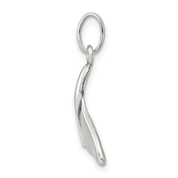 Sterling Silver Whale Tail Charm — alternate view