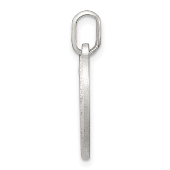 Sterling Silver Satin Angel Heart Charm — alternate view