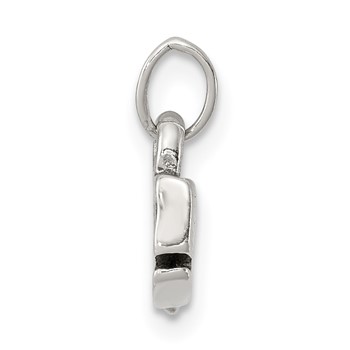 Sterling Silver Antiqued Whale Charm — alternate view