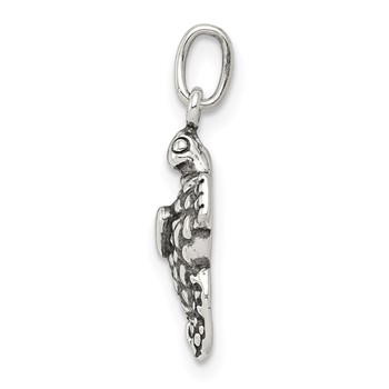 Sterling Silver Antiqued Sea Turtle Charm — alternate view