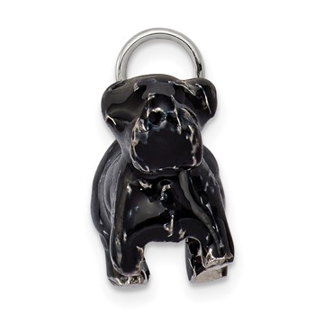 Sterling Silver Enameled Large Scottish Terrier Charm — alternate view