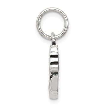Sterling Silver Antiqued I Love Dance Charm — alternate view
