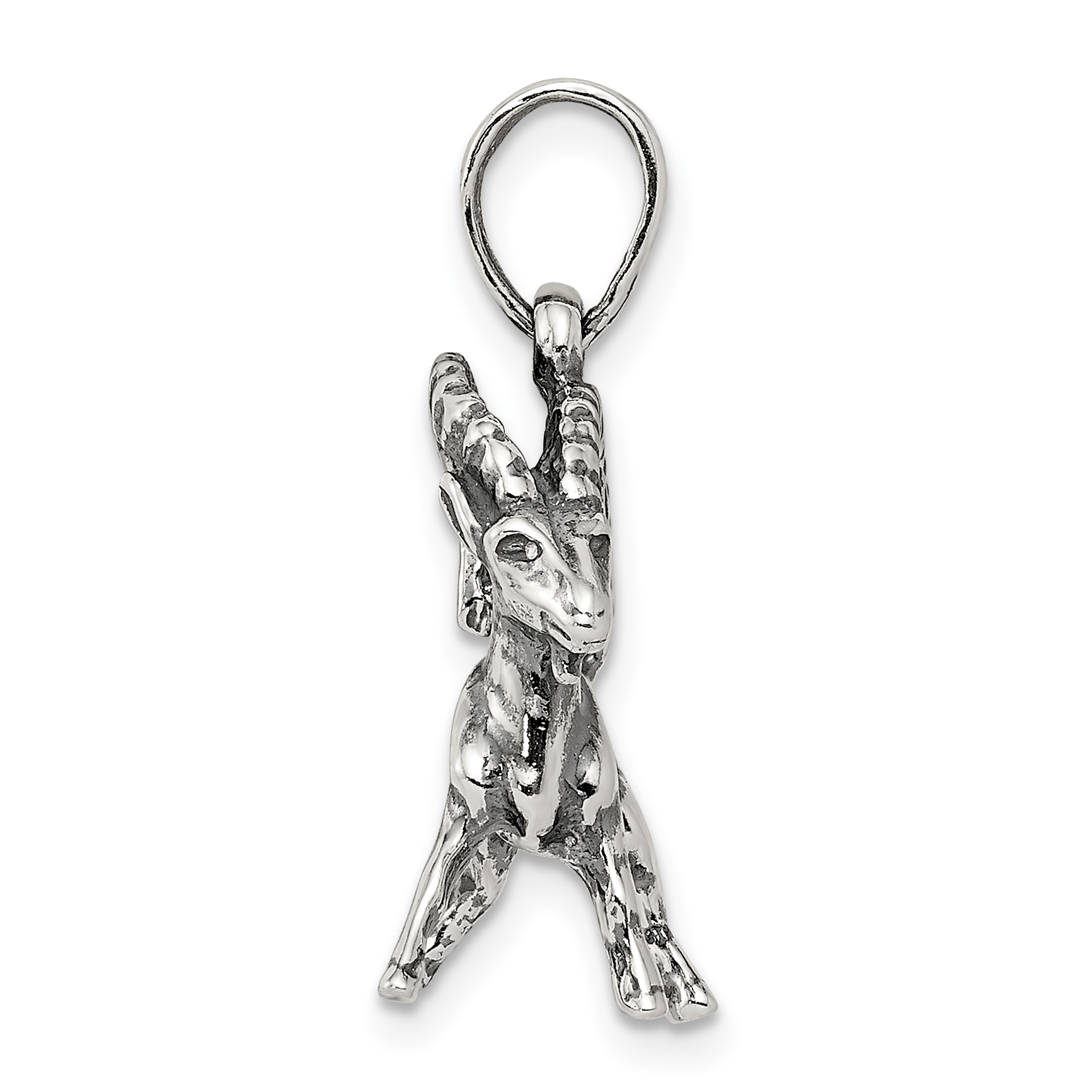 Capricorn Zodiac Pendant 21x16mm 925 Sterling Silver Solid detailed image 2