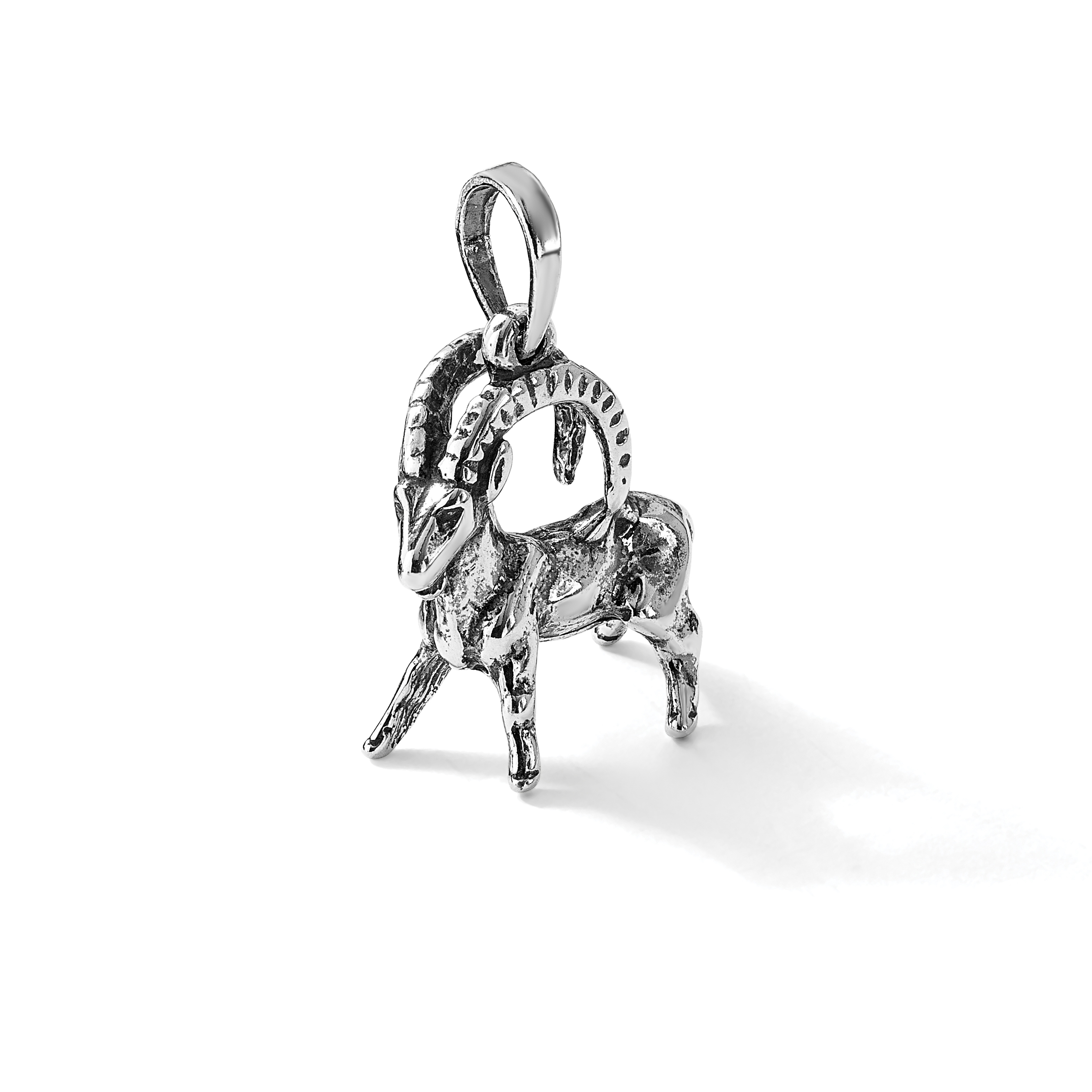 Capricorn Zodiac Pendant 21x16mm 925 Sterling Silver Solid detailed image 5