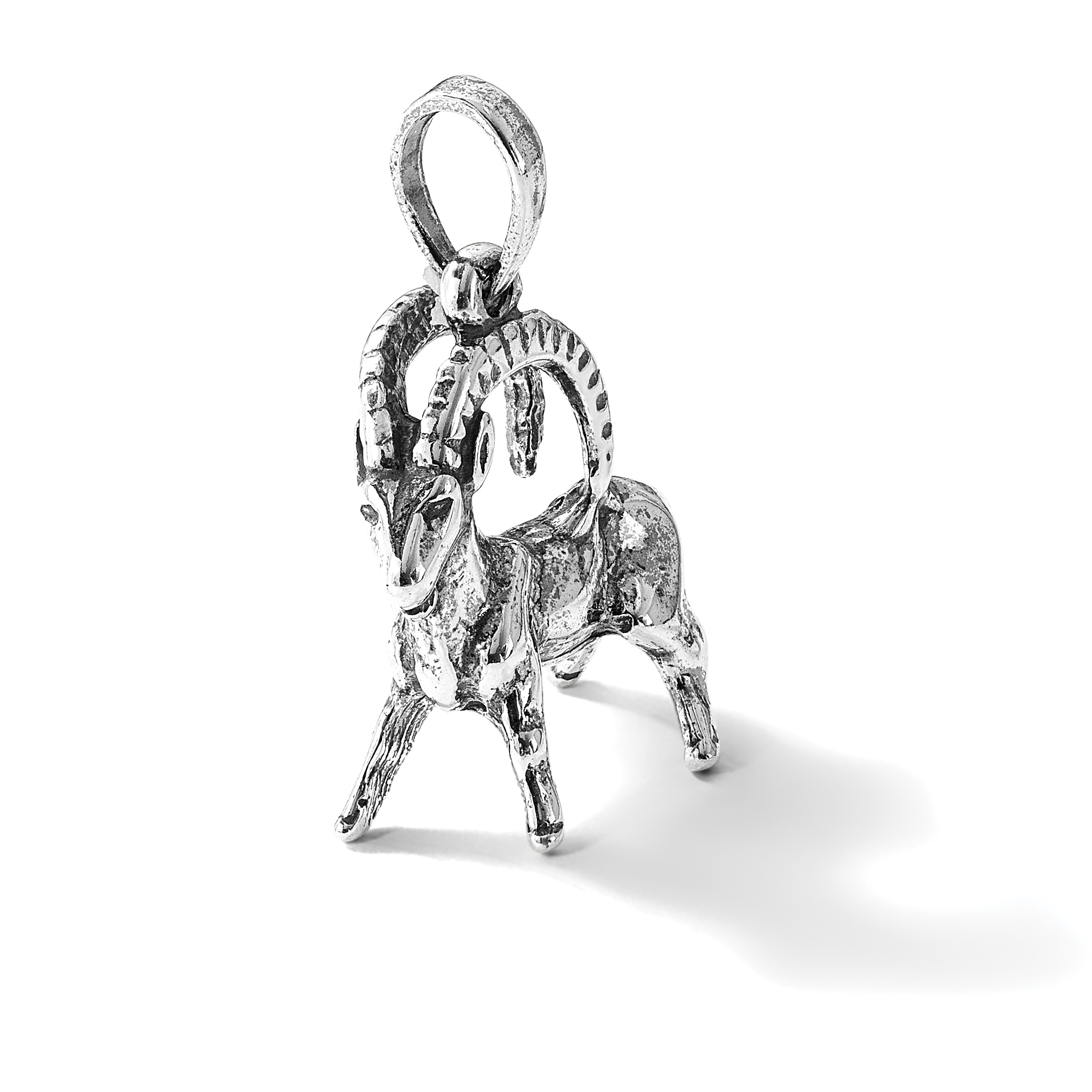 Capricorn Zodiac Pendant 21x16mm 925 Sterling Silver Solid detailed image 6