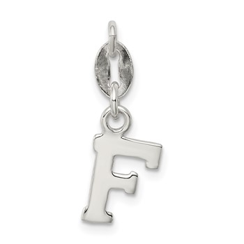Sterling Silver Letter F Initial Charm