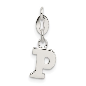 Sterling Silver Letter P Initial Charm