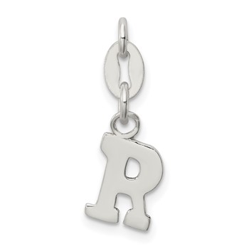 Sterling Silver Letter R Initial Charm