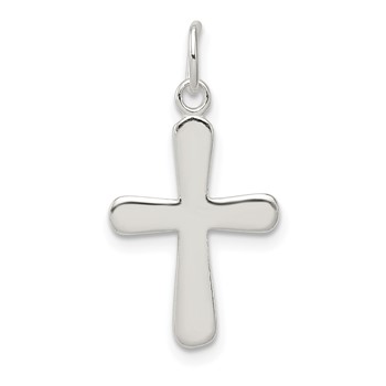 Sterling Silver Polished Cross Charm
