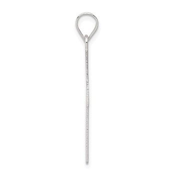 Sterling Silver Rhodium-plated Polished Lords Prayer Cross Pendant — alternate view