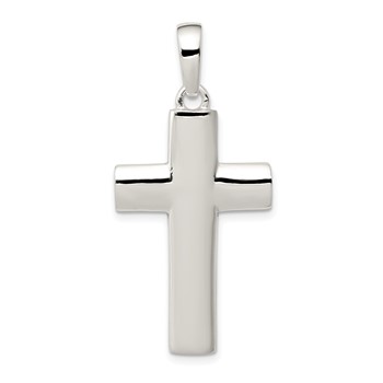 Sterling Silver Polished Cross Pendant