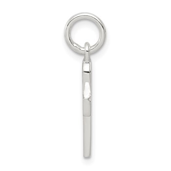 Sterling Silver Black Enamel Cross Pendant — alternate view