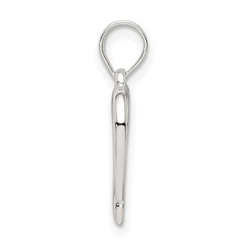 Sterling Silver Polished Fancy Open Heart Pendant — alternate view