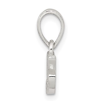 Sterling Silver CZ Polished Mom Pendant — alternate view