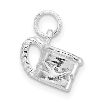 Sterling Silver Polished Mug Charm — alternate view