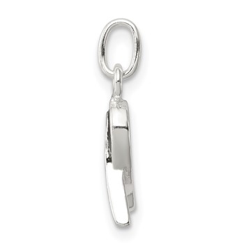 Sterling Silver Black Enameled Awareness Charm — alternate view