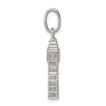Sterling Silver Rhodium-plated Big Ben Charm — alternate view