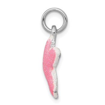 Sterling Silver Rhodium-platedEnameled Sparkle Starfish Charm — alternate view