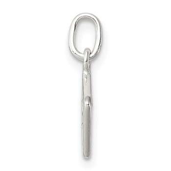 Sterling Silver Enameled Ace Of Spades Card Charm — alternate view