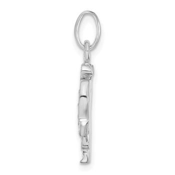 Sterling Silver Polished Enameled Yellow Pepper Person Charm — alternate view