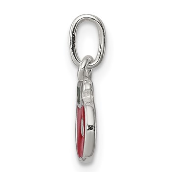 Sterling Silver Enameled Apple Charm — alternate view