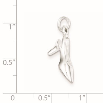 Sterling Silver Sling Back Heel Charm — alternate view