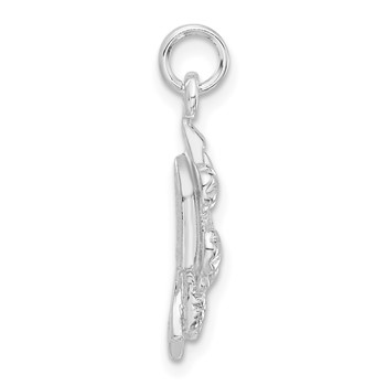 Sterling Silver Polished Cuckoo Clock Charm — alternate view