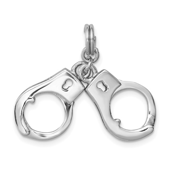Handcuffs Charm Sterling Silver Handcuffs Charm Sterling Silver