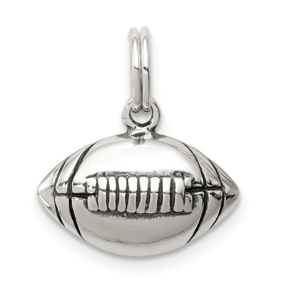 Outlets Football Sterling Silver Charm